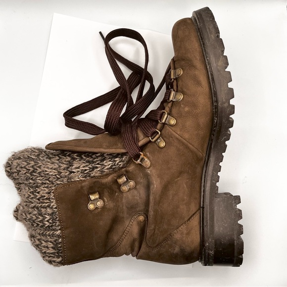 BARNEYS NEW YORK LEATHER NUBUCK HIKING STYLE BOOT - Picture 11 of 15